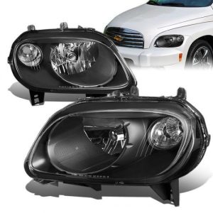 06-11 Chevy HHR Headlights - Black Housing Clear Corner