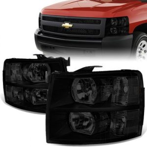 07-14 Chevy Silverado 1500 2500 3500 HD Headlights - Tinted Housing Clear Corner